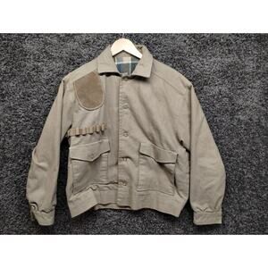 Handmade Hunting Jacket Flannel Lined Adult‎ Medium Shooting Trap Skeet